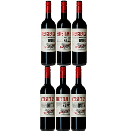 Beefsteak Club Beef & Liberty Malbec Rotwein Wein Trocken Argentinien I Versanel Paket (6 x 0,75l) von Weingut Beefsteak Club