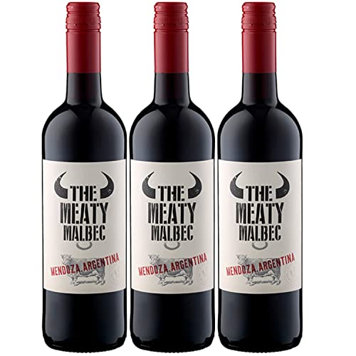 Beefsteak Club Meaty Malbec Rotwein Wein Trocken Argentinien I Versanel Paket (3 x 0,75l) von Weingut Beefsteak Club