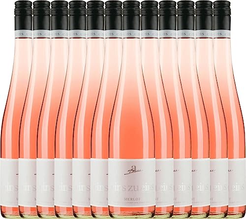 Merlot Rosé eins zu eins feinherb von A. Diehl - Roséwein 12 x 0,75l VINELLO - 12er - Weinpaket inkl. kostenlosem VINELLO.weinausgießer von Weingut Diehl