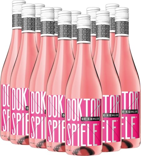 Doktorspiele Rosé von Dr. Koehler - Roséwein 12 x 0,75l VINELLO - 12er - Weinpaket inkl. kostenlosem VINELLO.weinausgießer von Weingut Dr. Koehler