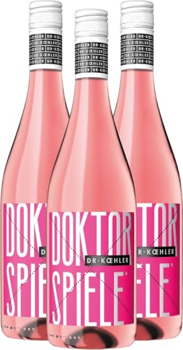 Doktorspiele Rosé von Dr. Koehler - Roséwein 3 x 0,75l VINELLO - 3er - Weinpaket inkl. kostenlosem VINELLO.weinausgießer von Weingut Dr. Koehler