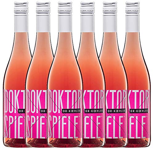 Doktorspiele Rosé von Dr. Koehler - Roséwein 6 x 0,75l VINELLO - 6er - Weinpaket inkl. kostenlosem VINELLO.weinausgießer von Weingut Dr. Koehler