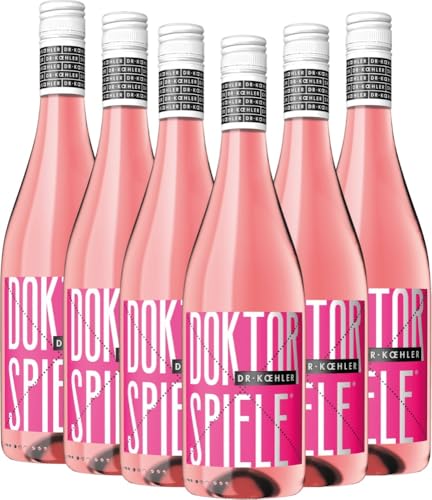 Doktorspiele Rosé von Dr. Koehler - Roséwein 6 x 0,75l VINELLO - 6er - Weinpaket inkl. kostenlosem VINELLO.weinausgießer von Weingut Dr. Koehler