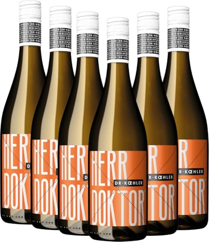 Herr Doktor von Dr. Koehler - Weißwein 6 x 0,75l VINELLO - 6er - Weinpaket inkl. kostenlosem VINELLO.weinausgießer von Weingut Dr. Koehler