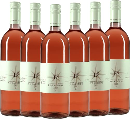 Rosalinde Rosé halbtrocken 1,0 l Ellermann-Spiegel Roséwein 6 x 1l VINELLO - 6 x Weinpaket inkl. kostenlosem VINELLO.weinausgießer von Weingut Ellermann-Spiegel