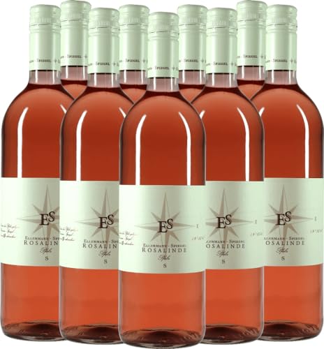 Rosalinde Rosé halbtrocken 1,0 l Ellermann-Spiegel Roséwein 9 x 1l VINELLO - 9 x Weinpaket inkl. kostenlosem VINELLO.weinausgießer von Weingut Ellermann-Spiegel