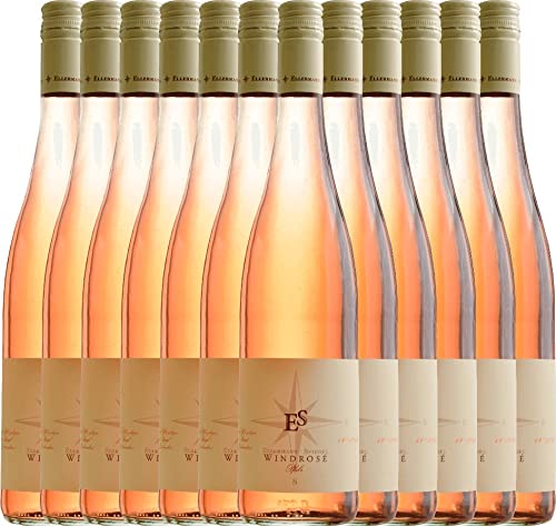 Windrosé Ellermann-Spiegel Roséwein 12 x 0,75l VINELLO - 12 x Weinpaket inkl. kostenlosem VINELLO.weinausgießer von Weingut Ellermann-Spiegel