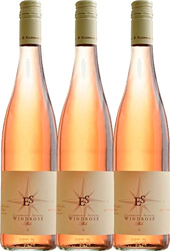 Windrosé Ellermann-Spiegel Roséwein 3 x 0,75l VINELLO - 3 x Weinpaket inkl. kostenlosem VINELLO.weinausgießer von Weingut Ellermann-Spiegel