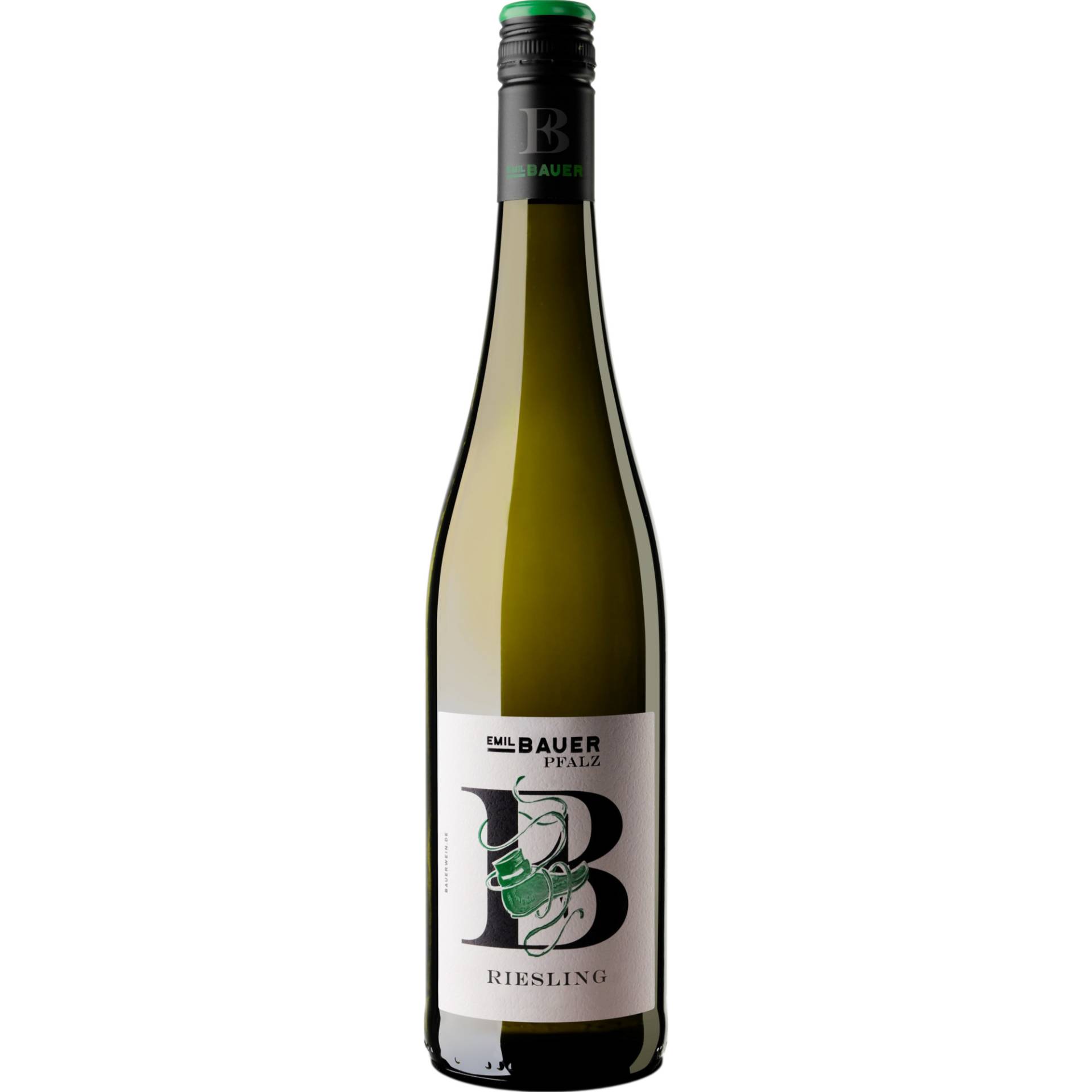 Bauer Bundschuh Riesling, Trocken, Pfalz, Pfalz, 2023, Weißwein von Weingut Emil Bauer GbR Walsheimer Straße 18 76829 Landau-Nußdorf - Deutschland