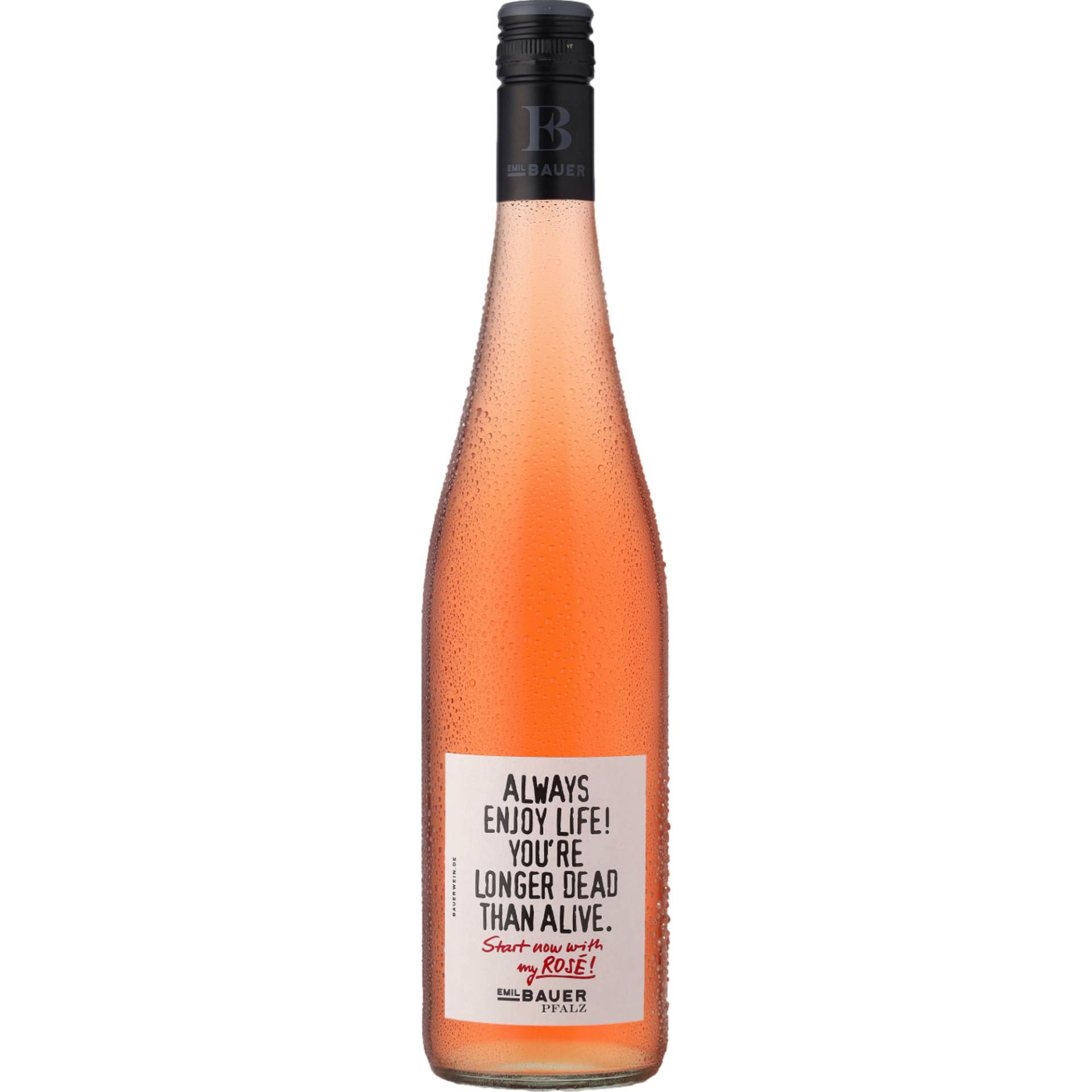 Bauer Enjoy Pinot Noir Rosé, Trocken, Pfalz, Pfalz, 2023, Roséwein von Weingut Emil Bauer GbR Walsheimer Straße 18 76829 Landau-Nußdorf - Deutschland