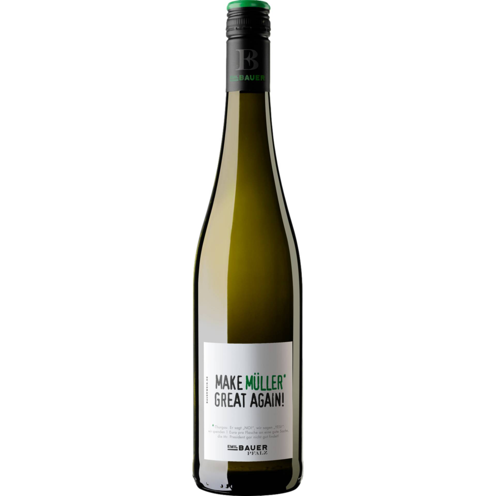 Bauer Great Again Müller Thurgau, Trocken, Pfalz, Pfalz, 2023, Weißwein von Weingut Emil Bauer GbR Walsheimer Straße 18 76829 Landau-Nußdorf - Deutschland