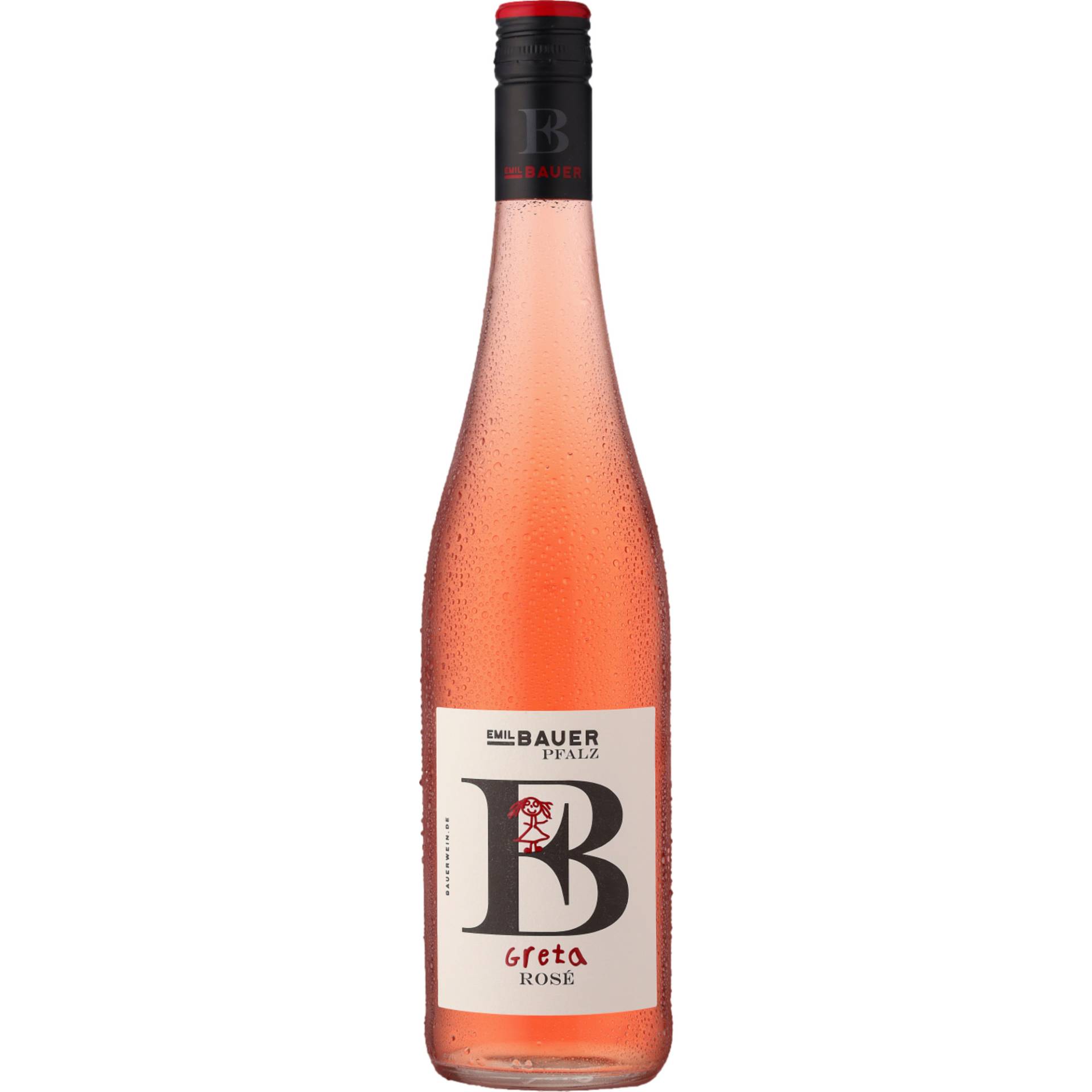 Bauer Greta Rosé, Feinherb, Pfalz, Pfalz, 2023, Roséwein von Weingut Emil Bauer GbR Walsheimer Straße 18 76829 Landau-Nußdorf - Deutschland