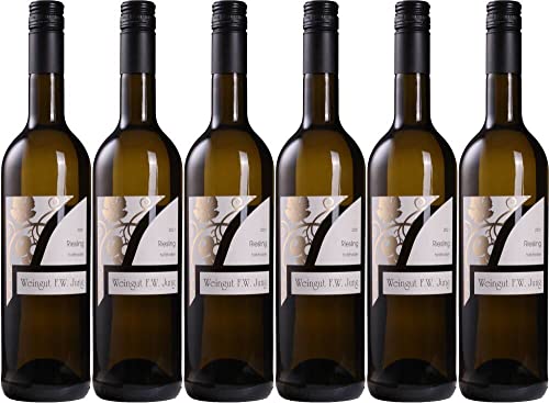 6x Riesling halbtrocken 2023 - Weingut F.W. Jung, Nahe - Weißwein von Weingut F.W. Jung