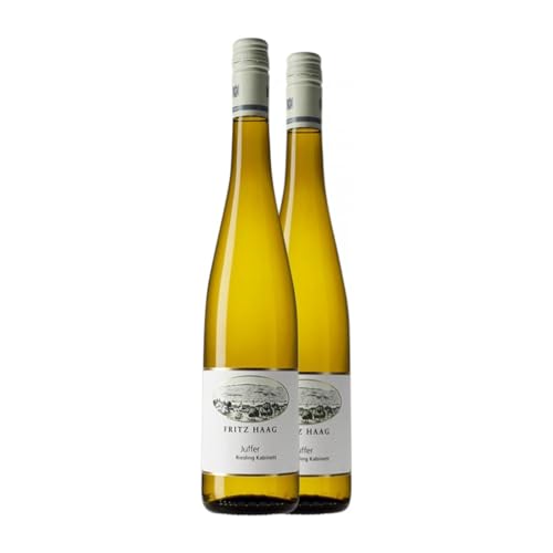 Fritz Haag Brauneberger Kabinett Riesling Mosel-Saar-Ruwer 75 cl Weißwein (Karton mit 2 Flaschen von 75 cl) von Weingut Fritz Haag