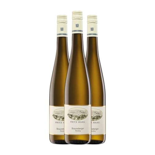 Fritz Haag Brauneberger Riesling Trocken Mosel 75 cl Weißwein (Karton mit 3 Flaschen von 75 cl) von Weingut Fritz Haag