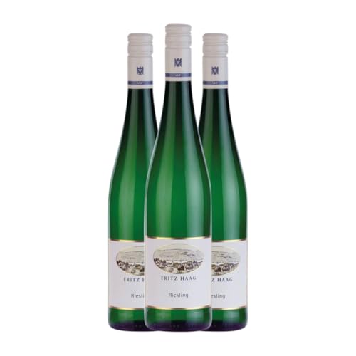 Fritz Haag Riesling Halbtrocken Halbsüß Mosel 75 cl Weißwein (Karton mit 3 Flaschen von 75 cl) von Weingut Fritz Haag