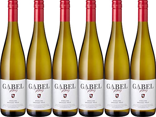 6x Riesling trocken Großes Holz Gabel 2023 - Weingut Gabel, Pfalz - Weißwein von Weingut Gabel