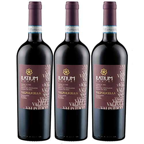 ILatium Morini Valpolicella DOC Rotwein Wein Trocken Italien I Versanel Paket (3 Flaschen) von Weingut ILatium