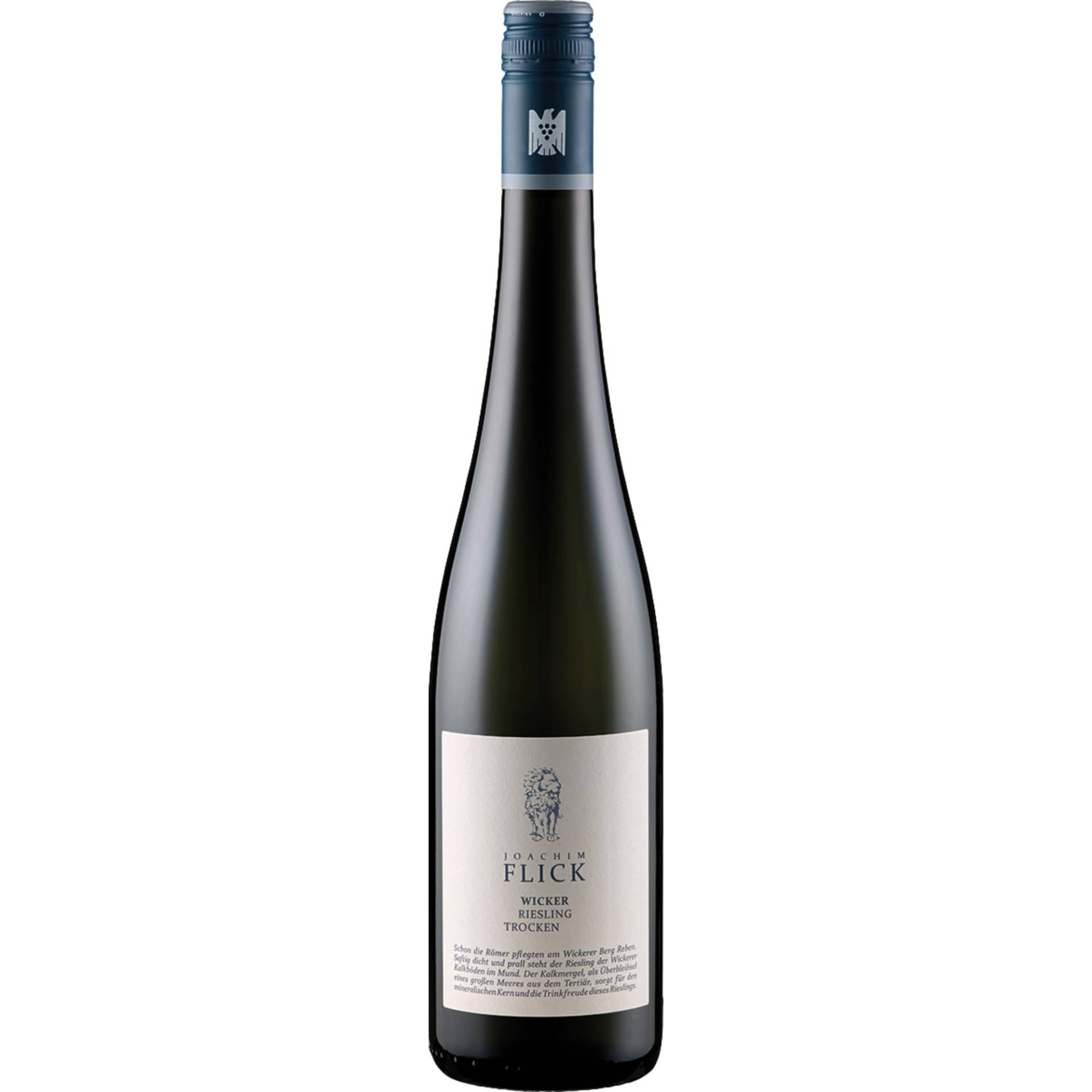 Flick Wicker Riesling, Trocken, Rheingau, Rheingau, 2023, Weißwein von Weingut Joachim Flick, D-65439 Flörsheim-Wicker