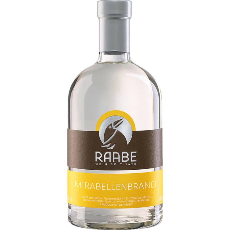 Raabe Pfälzer Geister Mirabellenbrand, Deutschland, 0,5 L, 40% Vol., Spirituosen von Weingut Joachim Raabe - Kirchstraße 1, 67487 St. Martin - DE