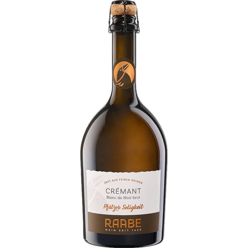 Raabe Pfälzer Seligkeit Cremant Sekt, Brut, Pfalz, Pfalz, 2021, Schaumwein von Weingut Joachim Raabe - Kirchstraße 1, 67487 St. Martin - DE