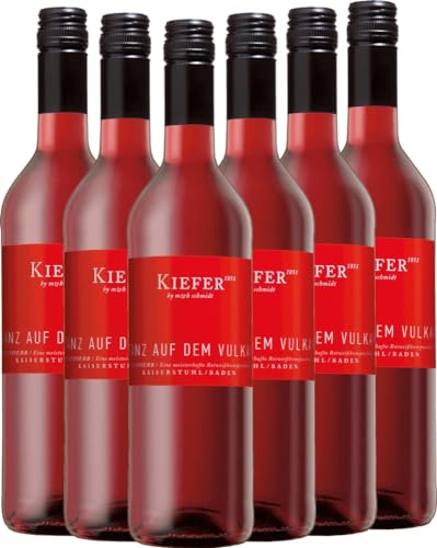 Tanz auf dem Vulkan Rotling Weingut Kiefer Roséwein 6 x 0,75l VINELLO - 6 x Weinpaket inkl. kostenlosem VINELLO.weinausgießer von Weingut Kiefer