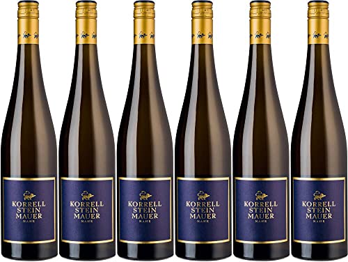 6x Steinmauer Burgunder Cuvée trocken 2023 - Weingut Korrell, Nahe - Weißwein von Weingut Korrell