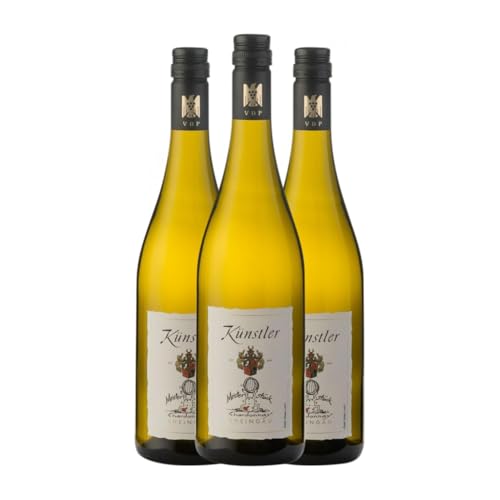 Künstler Kalkstein Chardonnay Rheingau 75 cl Weißwein (Karton mit 3 Flaschen von 75 cl) von Weingut Künstler