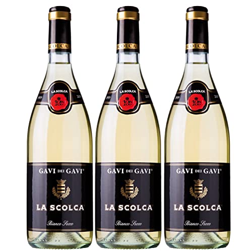 Gavi dei Gavi Etichetta Nera Bianco Secco Weißwein Wein Trocken Italien (3 x 0,75l) von Weingut La Scolca