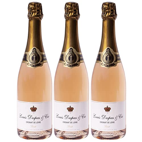 Louis Despas Crémant de Loire Brut Rosé Schaumwein Frankreich I FeinWert Paket (3 x0,75l) von Weingut Louis Despas