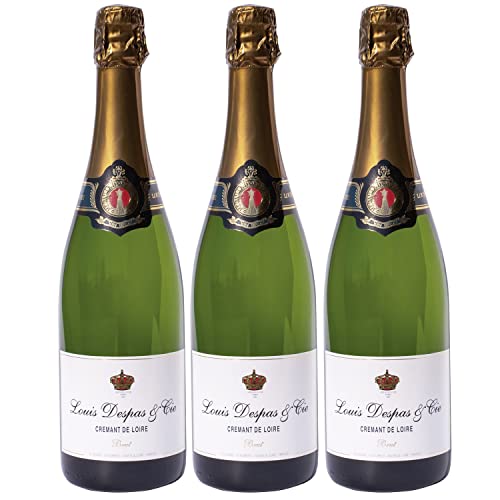 Louis Despas Crémant de Loire Brut Schaumwein Frankreich I FeinWert Paket (3 x 0,75l) von Weingut Louis Despas