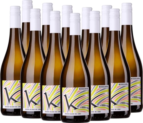 Secco Blanc de Luki Lukas Kesselring Perlwein 12 x 0,75l VINELLO - 12 x Weinpaket inkl. kostenlosem VINELLO.weinausgießer von Weingut Lukas Kesselring