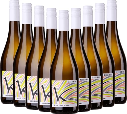 Secco Blanc de Luki Lukas Kesselring Perlwein 9 x 0,75l VINELLO - 9 x Weinpaket inkl. kostenlosem VINELLO.weinausgießer von Weingut Lukas Kesselring