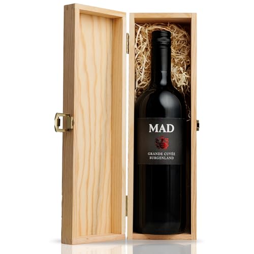 Weingut Mad Grande Cuvée Burgenland 2023 I Rotwein | Eleganter | trockener Österreichischer Cuvée | Aromen von Dunklen Beeren & Gewürzen | Perfekt für Feinschmecker & Besondere Anlässe | 750ml von Weingut MAD