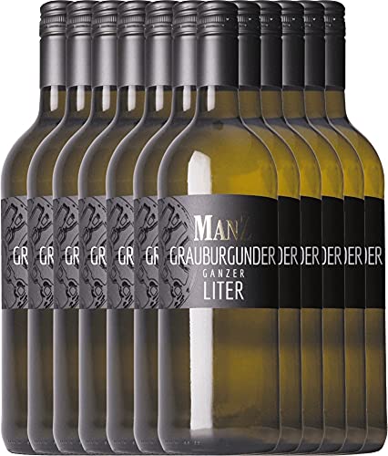 Grauburgunder Liter trocken Weingut Manz Weißwein 12 x 1l VINELLO - 12 x Weinpaket inkl. kostenlosem VINELLO.weinausgießer von Weingut Manz