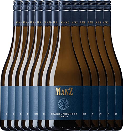 Grauburgunder von Weingut Manz - Weißwein 12 x 0,75l 2022 VINELLO - 12er - Weinpaket inkl. kostenlosem VINELLO.weinausgießer von Weingut Manz