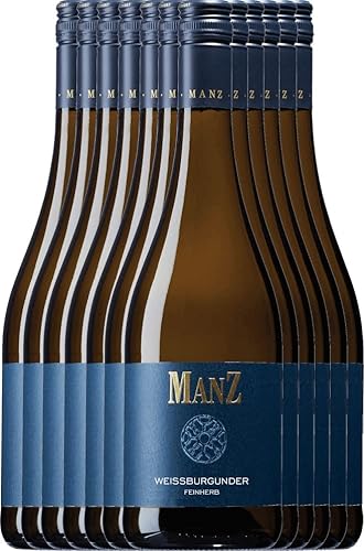 Weißburgunder feinherb von Weingut Manz - Weißwein 12 x 0,75l VINELLO - 12er - Weinpaket inkl. kostenlosem VINELLO.weinausgießer von Weingut Manz