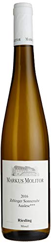 Weingut Markus Molitor Riesling Auslese trocken Zeltinger Sonnenuhr Riesling 2016 trocken, Im Mund fruchtig süß (1 x 0.75 l) von Weingut Markus Molitor