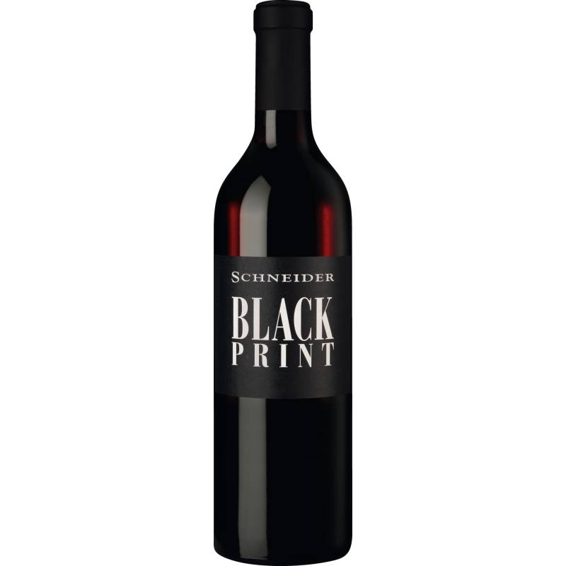 Black Print Cuvée Rot, Trocken, Pfalz, Pfalz, 2021, Rotwein von Weingut Markus Schneider, D - 67158 Ellerstadt