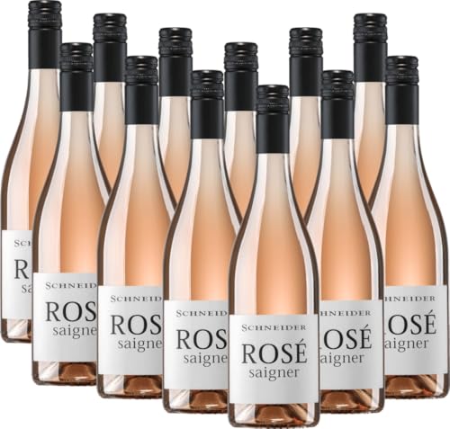 Saigner Rosé trocken Markus Schneider Roséwein 12 x 0,75l VINELLO - 12 x Weinpaket inkl. kostenlosem VINELLO.weinausgießer von Weingut Markus Schneider