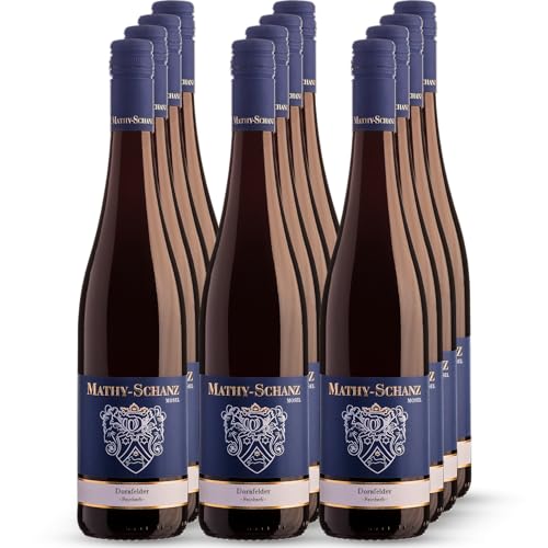 Weingut Mathy-Schanz | Dornfelder Feinherb | Wein von der Mosel (12 Flaschen (12 x 0,75l)) von Weingut Mathy-Schanz