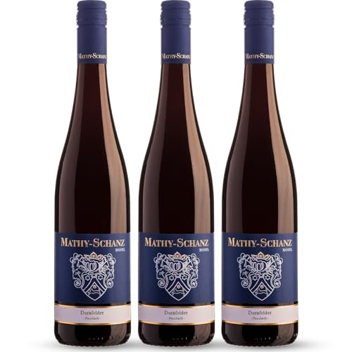 Weingut Mathy-Schanz | Dornfelder Feinherb | Wein von der Mosel (3 Flaschen (3 x 0,75l)) von Weingut Mathy-Schanz