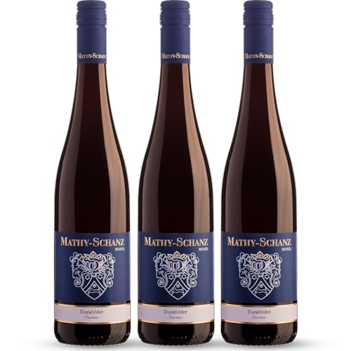 Weingut Mathy-Schanz | Dornfelder Trocken | Wein von der Mosel (3 Flaschen (3 x 0,75l)) von Weingut Mathy-Schanz