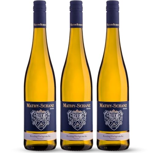 Weingut Mathy-Schanz | Riesling Trocken | Wein von der Mosel (3 Flaschen (3 x 0,75l)) von Weingut Mathy-Schanz