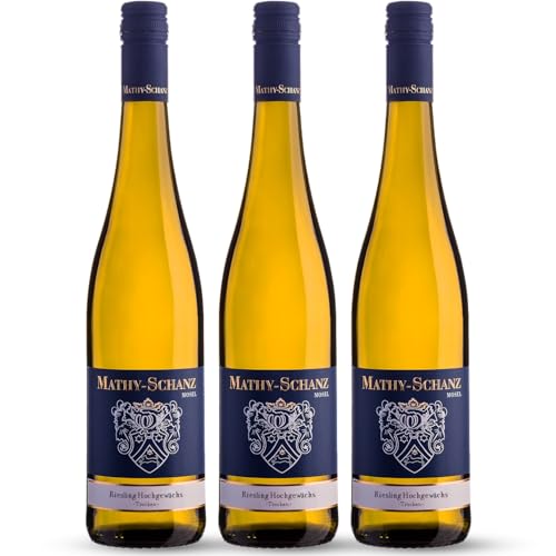 Weingut Mathy-Schanz - Riesling Trocken | Wein von der Mosel (3 Flaschen (3 x 0,75l)) von Weingut Mathy-Schanz