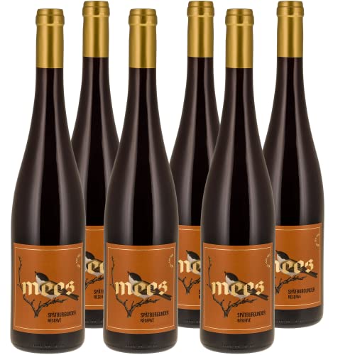 WEINGUT MEES | Spätburgunder Rotwein trocken 2020, 6 x 0,75l, Kreuznacher Rosenberg | Hochwertiger Pinot Noir Rot-Wein | LAGENWEIN Deutschland Nahe Paket 100% Blauer Spätburgunder von WEINGUT MEES