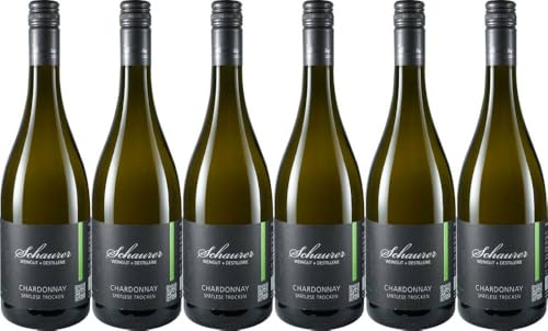 6x Chardonnay Sp. trocken 2023 - Weingut Michael Schaurer, Pfalz - Weißwein von Weingut Michael Schaurer