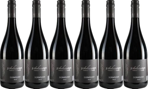 6x Dornfelder Rotwein Mild 2022 - Weingut Michael Schaurer, Pfalz - Rotwein von Weingut Michael Schaurer