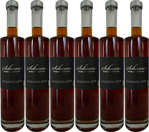 6x Haselnuss Likör 22% Vol 0,5l - Weingut Michael Schaurer, Pfalz von Weingut Michael Schaurer