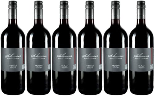 6x Merlot trocken 2022 - Weingut Michael Schaurer, Pfalz - Rotwein von Weingut Michael Schaurer